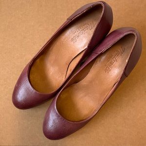 Madewell maroon leather heels